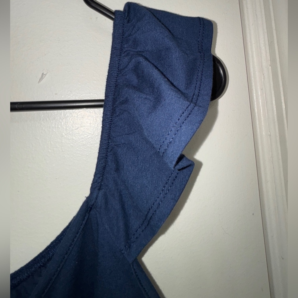 Navy Blue Ruffle Top - Picture 5 of 5
